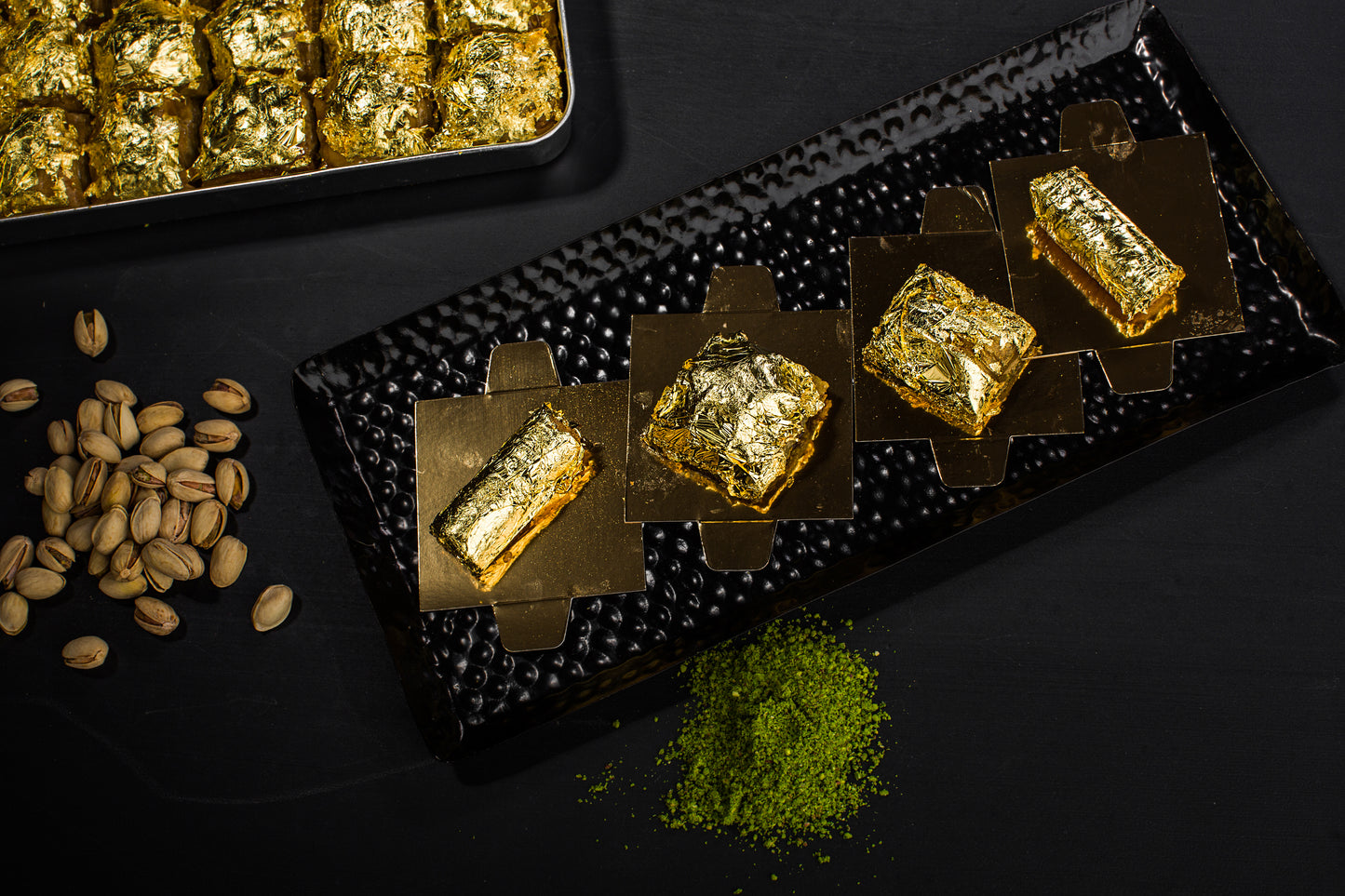 Turecka Baklawa z jadalnym złotem